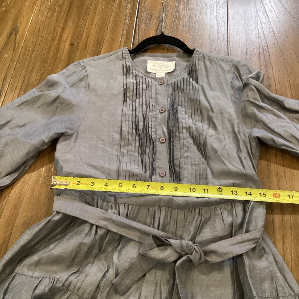 ANTHROPOLOGIE MARE MARE Agosta Tiered Belted Maxi praire boho long sleeve Dress - Picture 7 of 10
